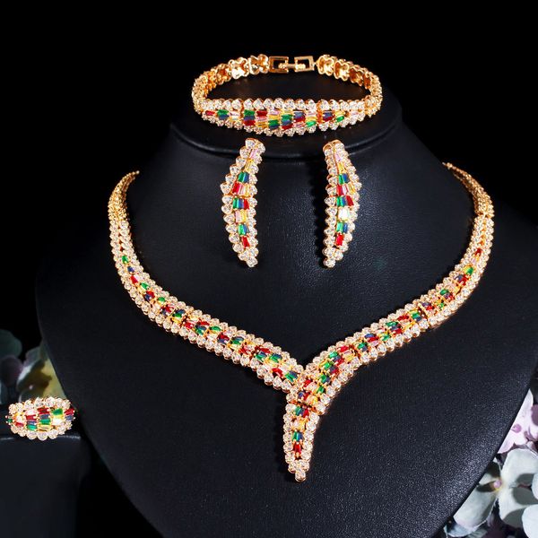wedding jewelry sets cwwzircons heavy stone work colorful cubic zirconia luxury 4pcs set for brides african indian gold plated t653 230313, Slivery;golden
wedding jewelry sets cwwzircons heavy stone work colorful cubic zirconia luxury 4pcs set for brides african indian gold plated t653 230313, Slivery;golden