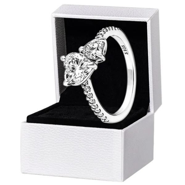 new arrival double heart sparkling ring solid 925 silver women girlfriend gift jewelry for pandora lover cz diamond rings with original box, Slivery;golden
new arrival double heart sparkling ring solid 925 silver women girlfriend gift jewelry for pandora lover cz diamond rings with original box, Slivery;golden