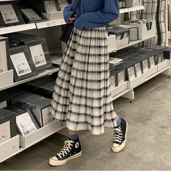 skirts vintage cotton plaid high waisted mid-length summer a- line pleated skirt woman skirts mujer faldas saias mulher 230313, Black
skirts vintage cotton plaid high waisted mid-length summer a- line pleated skirt woman skirts mujer faldas saias mulher 230313, Black
