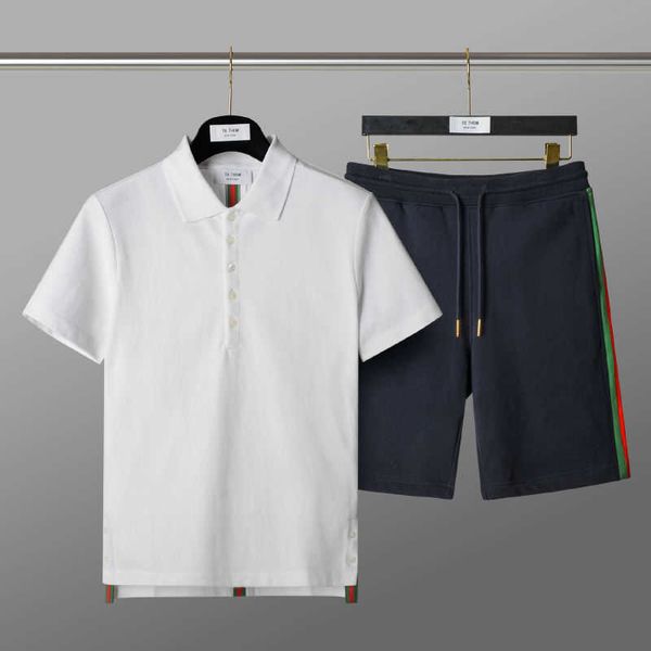 new green red and stripes european american fashion br tb thom casual short-sleeved polo shirt with shorts men's suit, Gray
new green red and stripes european american fashion br tb thom casual short-sleeved polo shirt with shorts men's suit, Gray
