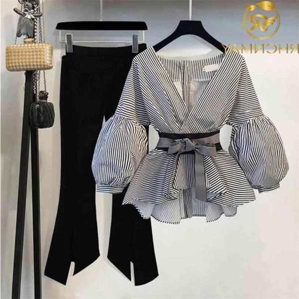 down jacket spring summer 2 pcs suits women's striped bow lantern sleeve blouse black split flare sleeve pants set s-3xl 210515 iqthe
down jacket spring summer 2 pcs suits women's striped bow lantern sleeve blouse black split flare sleeve pants set s-3xl 210515 iqthe