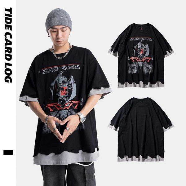 tide card log men's wear | summer new short sleeve t loose fashion brand large print american couple top, Black;white
tide card log men's wear | summer new short sleeve t loose fashion brand large print american couple top, Black;white