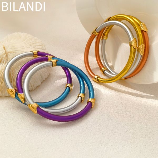 bangle bilandi modern jewelry three tone colorful bangle bracelets style glitter silicone bracelet for women gifts 230313, Black
bangle bilandi modern jewelry three tone colorful bangle bracelets style glitter silicone bracelet for women gifts 230313, Black