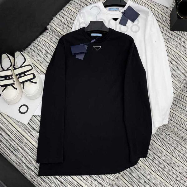 women's t-shirt designer 2023 blouses fashion triangle badge cotton oversize o-neck shirt for women long sleeve 2 color loose kvby, White
women's t-shirt designer 2023 blouses fashion triangle badge cotton oversize o-neck shirt for women long sleeve 2 color loose kvby, White