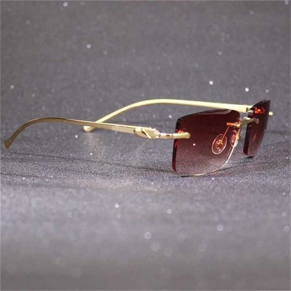 rimless sunglasses for men and women luxury carter glasses frame with panther decoration classic trendy eyewear male female, White;black
rimless sunglasses for men and women luxury carter glasses frame with panther decoration classic trendy eyewear male female, White;black