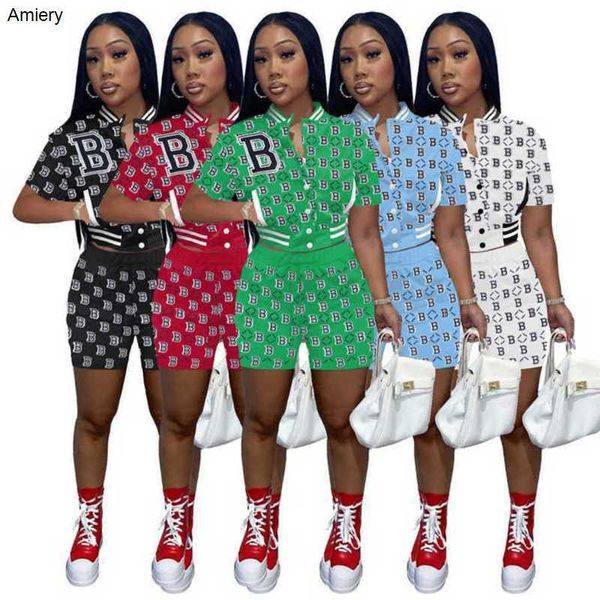 designer 2023 womens baseball tracksuits short sets clothing new summer b embroidered short sleeve jacket two piece pants set pocket sports, Gray
designer 2023 womens baseball tracksuits short sets clothing new summer b embroidered short sleeve jacket two piece pants set pocket sports, Gray