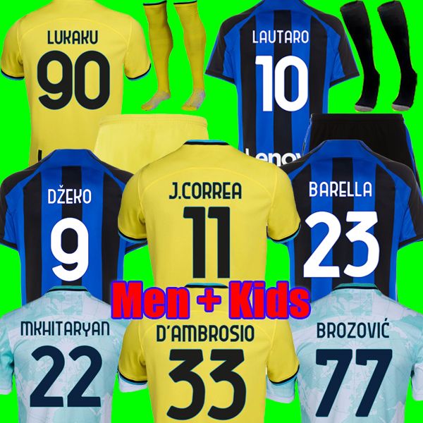 2022 2023 lukaku soccer jerseys barella inters dzeko milans lautaro vidal j. correa 22 23 football shirt calhanoglu gagliardini men kit yell, Black;yellow
2022 2023 lukaku soccer jerseys barella inters dzeko milans lautaro vidal j. correa 22 23 football shirt calhanoglu gagliardini men kit yell, Black;yellow