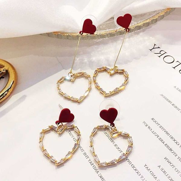dangle chandelier red love simple girl fashion earrings versatile student earrings temperament korean face thin earrings female g230313, Silver
dangle chandelier red love simple girl fashion earrings versatile student earrings temperament korean face thin earrings female g230313, Silver