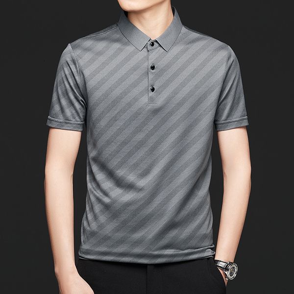 men's t-shirts men's summer young and middle-aged striped lapel t-shirt short sleeve thin business casual 230313, White;black
men's t-shirts men's summer young and middle-aged striped lapel t-shirt short sleeve thin business casual 230313, White;black