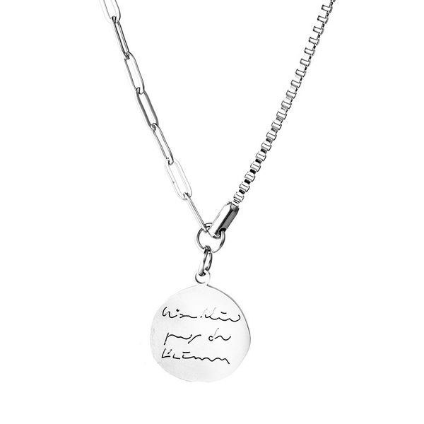 stainless steel european american letters lucky love heart mother's day pendant necklace valentine's day family friends woman girl, Silver
stainless steel european american letters lucky love heart mother's day pendant necklace valentine's day family friends woman girl, Silver