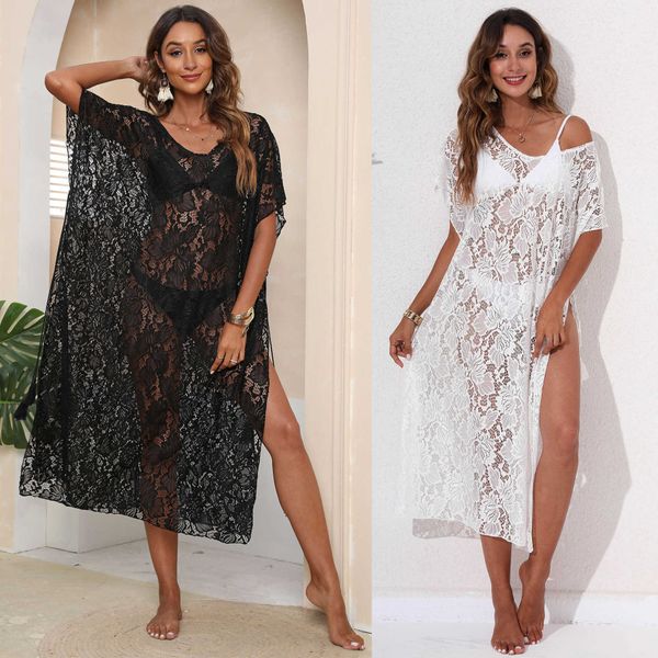 monokinis designer luxury beach bikini blouse beach holiday women's irregular lace shirt perspective dress, Black
monokinis designer luxury beach bikini blouse beach holiday women's irregular lace shirt perspective dress, Black