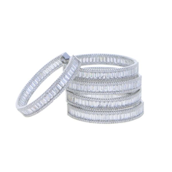 45mm big full princess lab diamond hoop earring 14k white gold party wedding earrings for women bridal engagement jewelry gift, Golden;silver
45mm big full princess lab diamond hoop earring 14k white gold party wedding earrings for women bridal engagement jewelry gift, Golden;silver
