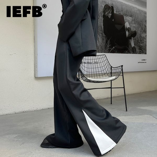 men s pants iefb spring korean fashion casual trousers fashionable 2023 contrast color wide leg male darkwear 9a6743 230313, Black
men s pants iefb spring korean fashion casual trousers fashionable 2023 contrast color wide leg male darkwear 9a6743 230313, Black