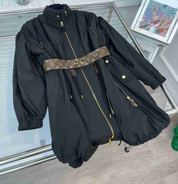 women's jackets designer 2023 new spring summer hooded with leather belt fashion button pockets long sleeve jacket women loose casual c, Black;brown
women's jackets designer 2023 new spring summer hooded with leather belt fashion button pockets long sleeve jacket women loose casual c, Black;brown