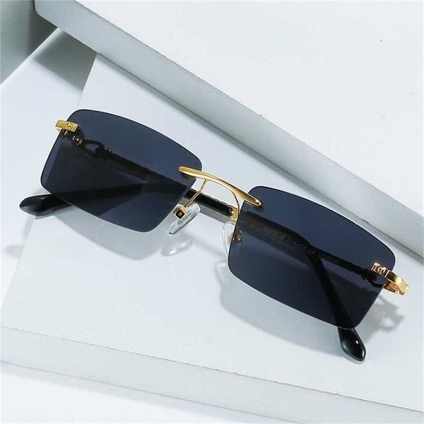 new sunglasses new card twist leg frameless women's trendy square optical sunglasses, White;black
new sunglasses new card twist leg frameless women's trendy square optical sunglasses, White;black