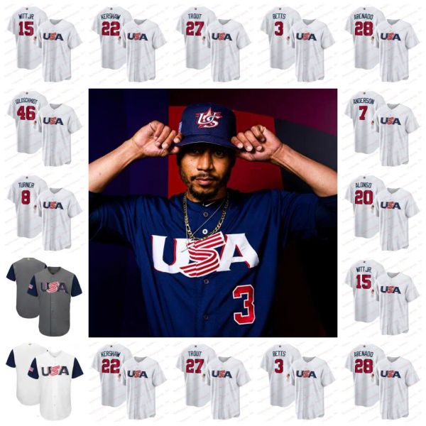 custom usa 2023 world baseball classic baseball jersey wbc mookie betts mike trout clayton kershaw pete alonso paul goldschmidt nolan arenad, Blue;black
custom usa 2023 world baseball classic baseball jersey wbc mookie betts mike trout clayton kershaw pete alonso paul goldschmidt nolan arenad, Blue;black