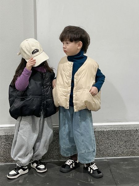 waistcoat vest sleeveless o neck collar solid warm comfortable simple casual fashion winter children 230313, Camo 
waistcoat vest sleeveless o neck collar solid warm comfortable simple casual fashion winter children 230313, Camo