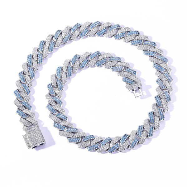 necklace european and american men's necklace 14mm diamond chain rose gold double color full diamond street trendy man hip hop collarbo, Silver
necklace european and american men's necklace 14mm diamond chain rose gold double color full diamond street trendy man hip hop collarbo, Silver
