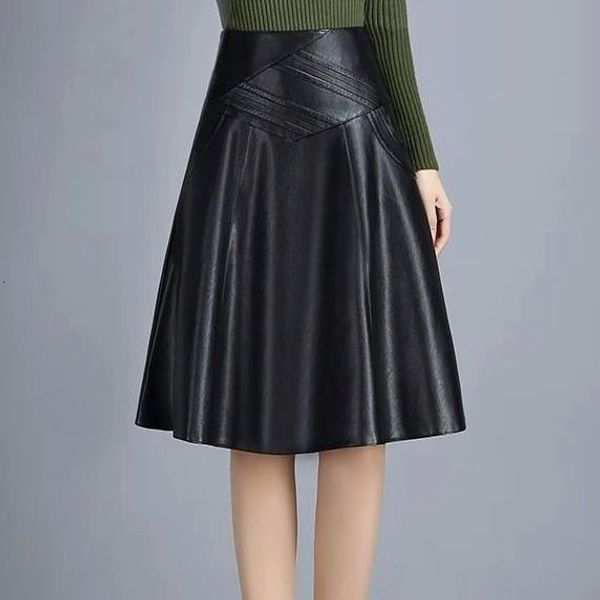 skirts pu leather skirt women's a- line large-size knee-length high-waist pleated skirt woman skirts mujer faldas saias mulher 230313, Black
skirts pu leather skirt women's a- line large-size knee-length high-waist pleated skirt woman skirts mujer faldas saias mulher 230313, Black