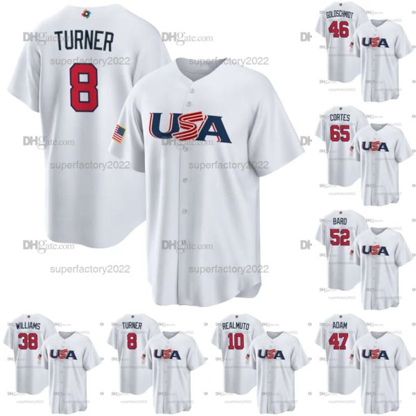 custom baseball jerseys usa 2023 world baseball classic wbc jersey mike trout j.t. realmuto mike trout will smith trea turner paul goldschmi, Blue;black
custom baseball jerseys usa 2023 world baseball classic wbc jersey mike trout j.t. realmuto mike trout will smith trea turner paul goldschmi, Blue;black