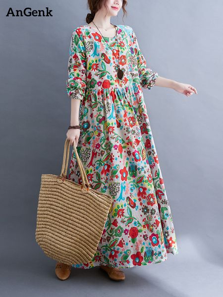 casual dresses cotton vintage floral print long sleeve spring autumn dresses for women casual loose elegant dress beach robe longue femme 23, Black;gray
casual dresses cotton vintage floral print long sleeve spring autumn dresses for women casual loose elegant dress beach robe longue femme 23, Black;gray