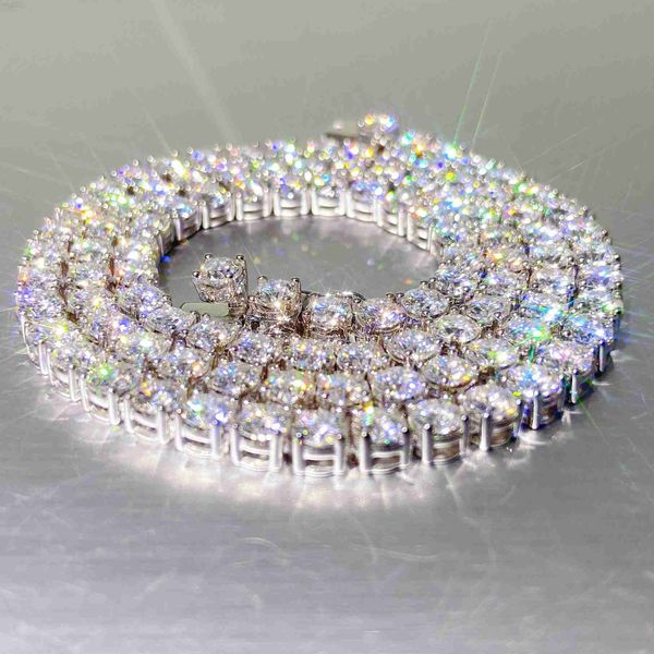 luxury 3mm iced out fully moissanite 10k solid gold necklace hip hop vvs diamond tennis chain, Silver
luxury 3mm iced out fully moissanite 10k solid gold necklace hip hop vvs diamond tennis chain, Silver