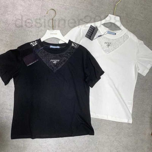 women's t-shirt designer summer new round neck short sleeve t-shirts women lace panelled short sleeves black white tees 94zk
women's t-shirt designer summer new round neck short sleeve t-shirts women lace panelled short sleeves black white tees 94zk