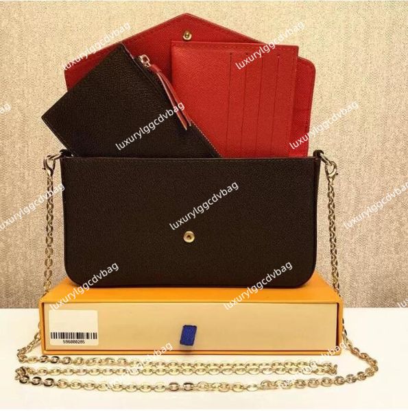 2023 3pcs set women classic wallet luxury designer handbag bag genuine leather shoulder clutch tote messenger purse crossbody bag louiseity, Red;black
2023 3pcs set women classic wallet luxury designer handbag bag genuine leather shoulder clutch tote messenger purse crossbody bag louiseity, Red;black