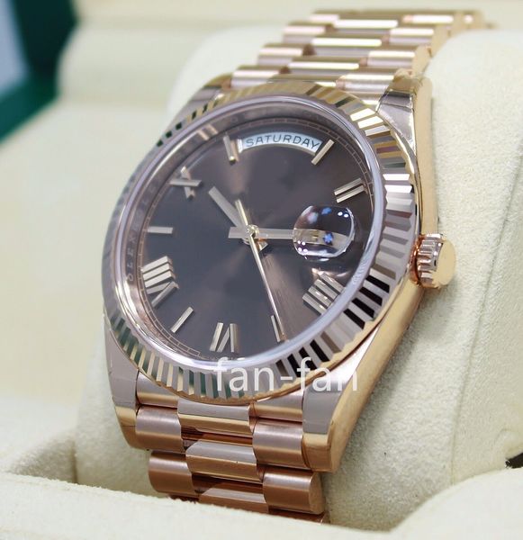 ew factory 904l steel blue dial cal.3235 president 40mm day-date 228235 18k rose gold chocolate dial watch *new*, Slivery;brown
ew factory 904l steel blue dial cal.3235 president 40mm day-date 228235 18k rose gold chocolate dial watch *new*, Slivery;brown
