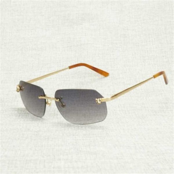 luxury leopard style new lens shape sunglasses men rimless metal frame gafas women for outdoor accessories oculos shades, White;black
luxury leopard style new lens shape sunglasses men rimless metal frame gafas women for outdoor accessories oculos shades, White;black