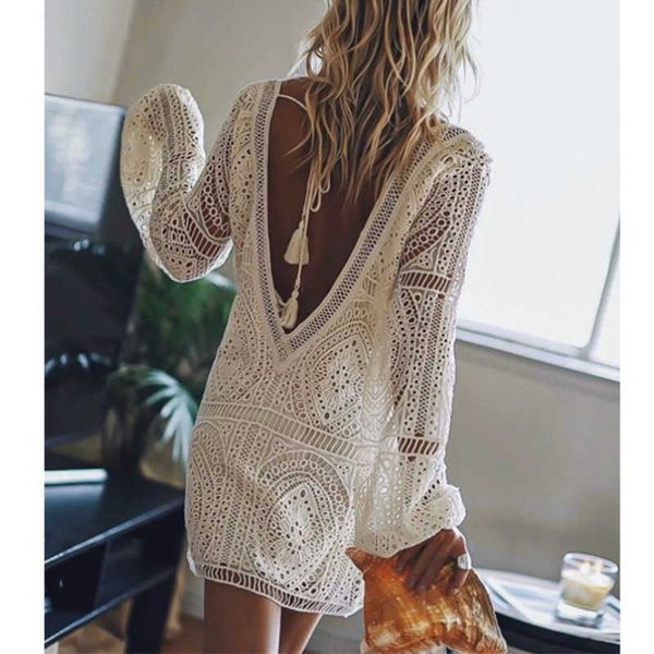 ayualin backless beach swim coverup summer dresses white lace dress women tunic robe vintage v-neck boho vestidos plus size, Black;gray
ayualin backless beach swim coverup summer dresses white lace dress women tunic robe vintage v-neck boho vestidos plus size, Black;gray