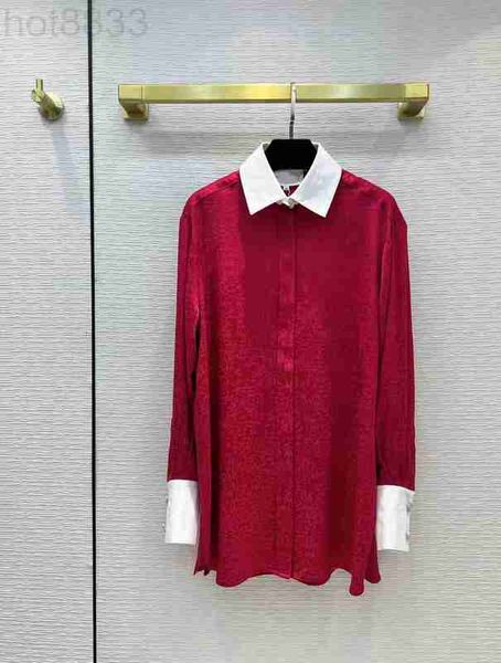 women's blouses & shirts designer brand same style 2023 new spring summer lapel neck long sleeves fashion luxury qlww, White
women's blouses & shirts designer brand same style 2023 new spring summer lapel neck long sleeves fashion luxury qlww, White