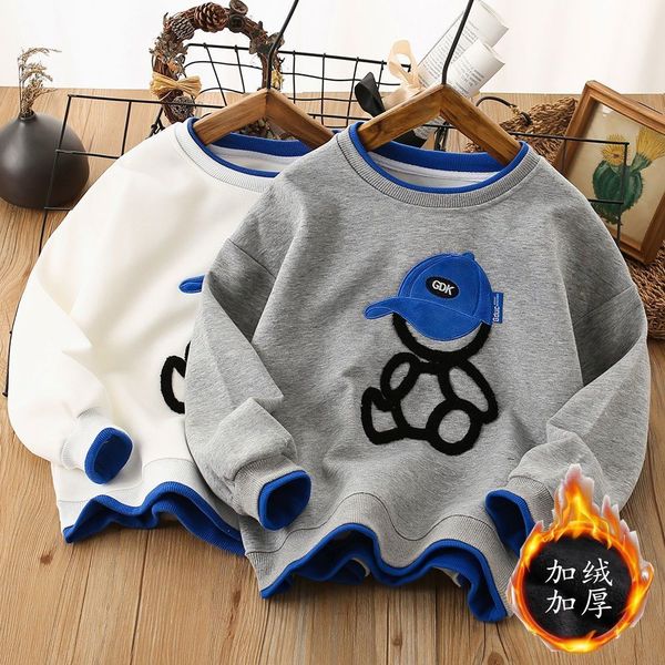 hoodies sweatshirts boys winter clothing brushed hoody autumn and winter children's thickened bottoming shirt fleece single-layer hands, Black
hoodies sweatshirts boys winter clothing brushed hoody autumn and winter children's thickened bottoming shirt fleece single-layer hands, Black
