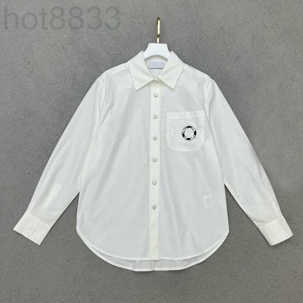 women's blouses & shirts designer 2023 design lapel sequin embroidery pocket women long sleeve casual single breasted loose blouse iwev, White
women's blouses & shirts designer 2023 design lapel sequin embroidery pocket women long sleeve casual single breasted loose blouse iwev, White