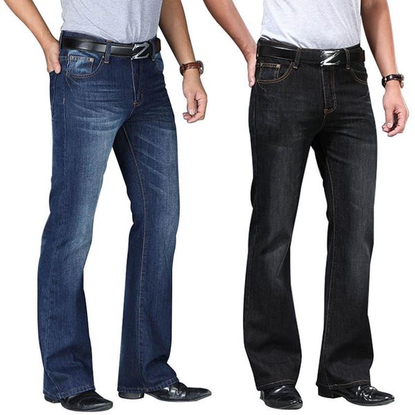 men's jeans men flared jeans boot cut denim pants comfortable slightly slim designer classic loose casual blue black trousers size 28 -
men's jeans men flared jeans boot cut denim pants comfortable slightly slim designer classic loose casual blue black trousers size 28 -