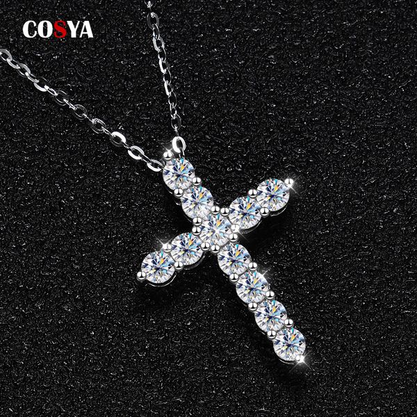 pendant necklaces cosya real cross necklace for women 925 sterling silver 3mm d color diamond sparkling fine jewelry 230313
pendant necklaces cosya real cross necklace for women 925 sterling silver 3mm d color diamond sparkling fine jewelry 230313