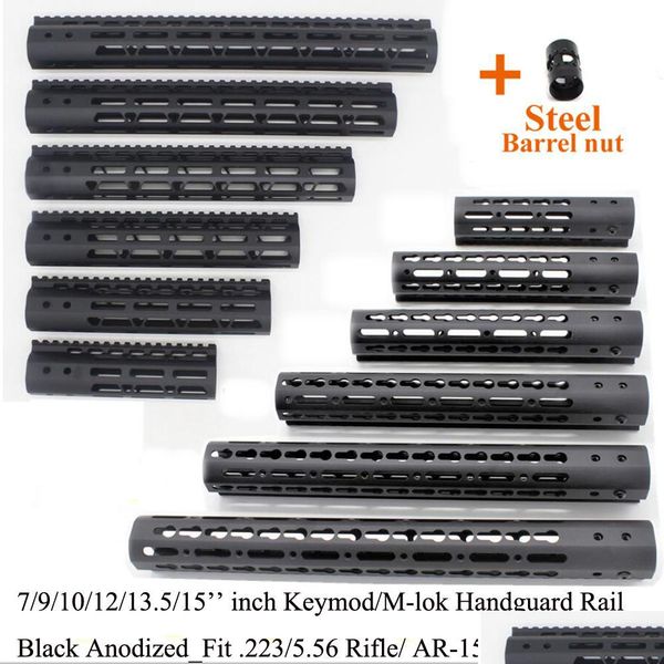 others tactical accessories black 7/9/10/12/13 5/15 inch keymod/mlok handguard rail float mount system with steel barrel nut drop de dhuf4
others tactical accessories black 7/9/10/12/13 5/15 inch keymod/mlok handguard rail float mount system with steel barrel nut drop de dhuf4