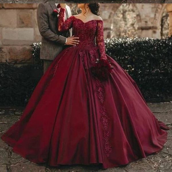 wine red gorgeous lace evening dresses long sleeves off the shoulder princess women formal evening party gowns plus size 2023, Black;red
wine red gorgeous lace evening dresses long sleeves off the shoulder princess women formal evening party gowns plus size 2023, Black;red