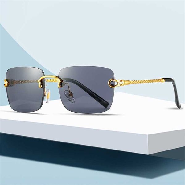 sunglasses 2023 new men's and women's frameless twist metal leg sunglasses fashion personalized optical frame, White;black
sunglasses 2023 new men's and women's frameless twist metal leg sunglasses fashion personalized optical frame, White;black
