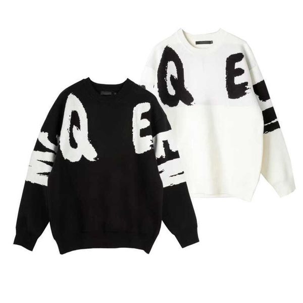 plus size mens sweater designer sweaters autumn winter round neck long sleeved knitted shirt loose cotton jacquard pullover sweatshirt, White;black
plus size mens sweater designer sweaters autumn winter round neck long sleeved knitted shirt loose cotton jacquard pullover sweatshirt, White;black