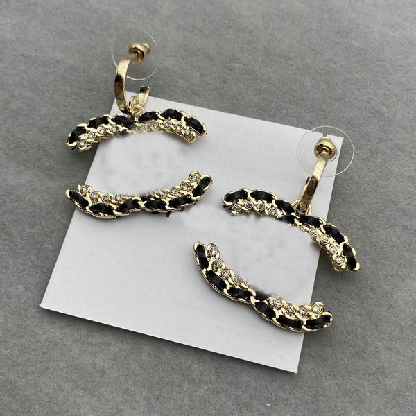dangle & chandelier 18k gold plated black leather earrings jewelries letter wedding gift factory wholesale with box, Silver
dangle & chandelier 18k gold plated black leather earrings jewelries letter wedding gift factory wholesale with box, Silver