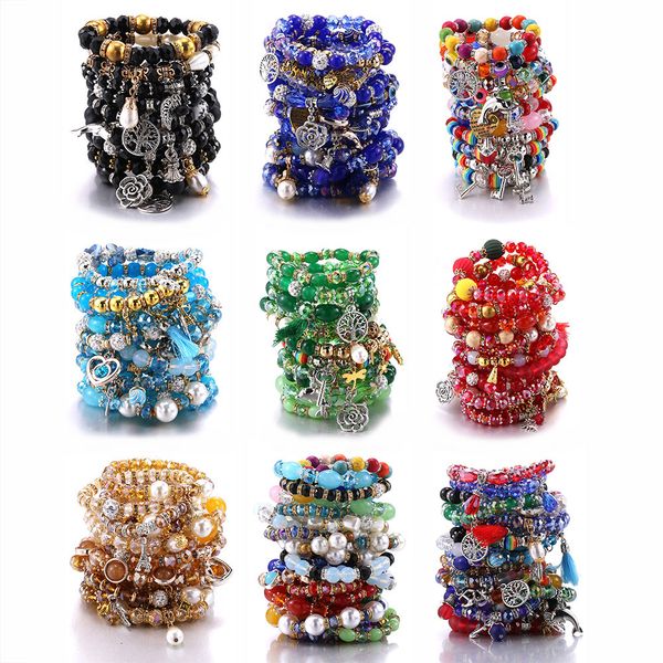 bangle 10pcsset mix color tree flower heart alloy pendant beads bohemian bracelets women natural stone wristband bangles for party 230313, Black
bangle 10pcsset mix color tree flower heart alloy pendant beads bohemian bracelets women natural stone wristband bangles for party 230313, Black