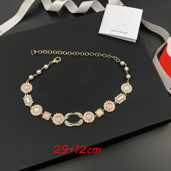 18k gold plated brass copper pendant necklace luxury women designer brand c-letter inlay rhinestone pearl flower necklaces choker chain wedd, Silver
18k gold plated brass copper pendant necklace luxury women designer brand c-letter inlay rhinestone pearl flower necklaces choker chain wedd, Silver