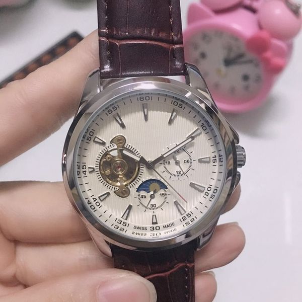 2023 new luxury watches large flywheel five stitches mens automatic mechanical watch designer wristwatches luxury brand fashion leather stra, Slivery;brown
2023 new luxury watches large flywheel five stitches mens automatic mechanical watch designer wristwatches luxury brand fashion leather stra, Slivery;brown