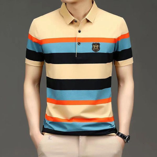 men's t-shirts short sleeve t-shirt polo shirt men's summer stripe lapel slim casual versatile tees clothes fashion embroidery pul, White;black
men's t-shirts short sleeve t-shirt polo shirt men's summer stripe lapel slim casual versatile tees clothes fashion embroidery pul, White;black