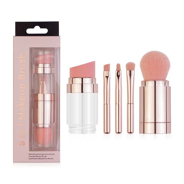 5 in 1 portable retractable makeup brushes for foundation eyebrow lip eyeshadow loose powder cosmetic set makeup tools
5 in 1 portable retractable makeup brushes for foundation eyebrow lip eyeshadow loose powder cosmetic set makeup tools