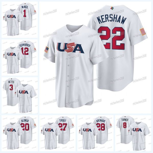 custom team usa 2023 wbc jersey world baseball classic mookie betts nestor cortes jr. jeff mcneil trea turner tim anderson kyle schwarber mi, Blue;black
custom team usa 2023 wbc jersey world baseball classic mookie betts nestor cortes jr. jeff mcneil trea turner tim anderson kyle schwarber mi, Blue;black