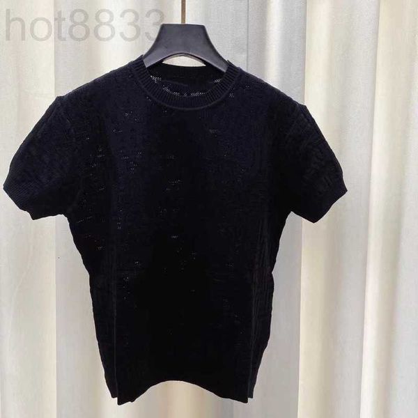 women's sweaters designer 2023 new spring summer milan runway o neck short sleeve high end jacquard pullover 9mi8, White;black
women's sweaters designer 2023 new spring summer milan runway o neck short sleeve high end jacquard pullover 9mi8, White;black