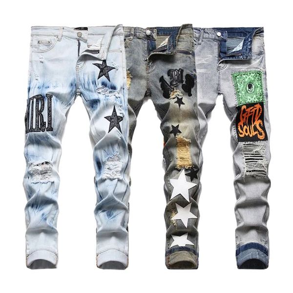 2023 designer mens jeans pants ripped high street fashion brand pantalones vaqueros para hombre motorcycle embroidery trendy long hip ho ssm, Blue
2023 designer mens jeans pants ripped high street fashion brand pantalones vaqueros para hombre motorcycle embroidery trendy long hip ho ssm, Blue