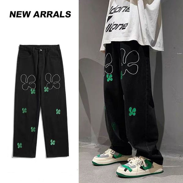 men s jeans fashion embroidery baggy denim trousers spring vintage straight wide pants oversized male bottoms casual y2k clothes 230313, Blue
men s jeans fashion embroidery baggy denim trousers spring vintage straight wide pants oversized male bottoms casual y2k clothes 230313, Blue